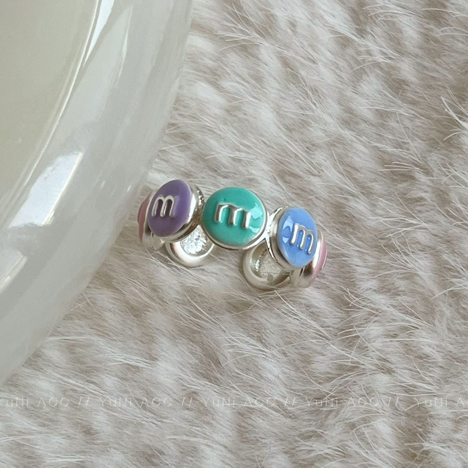 Wholesale Copper New Arrival M Bean Adjustable Colorful Ring